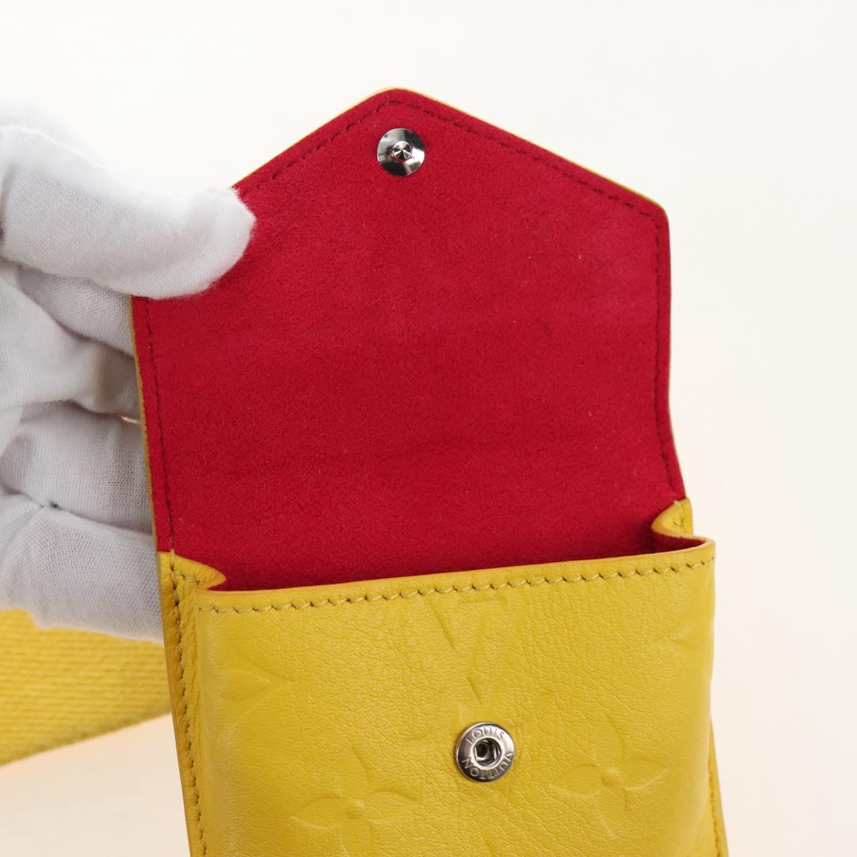 LOUIS VUITTON Utility Cross Body Bag Leather Yellow M58652 LV Auth 210243V