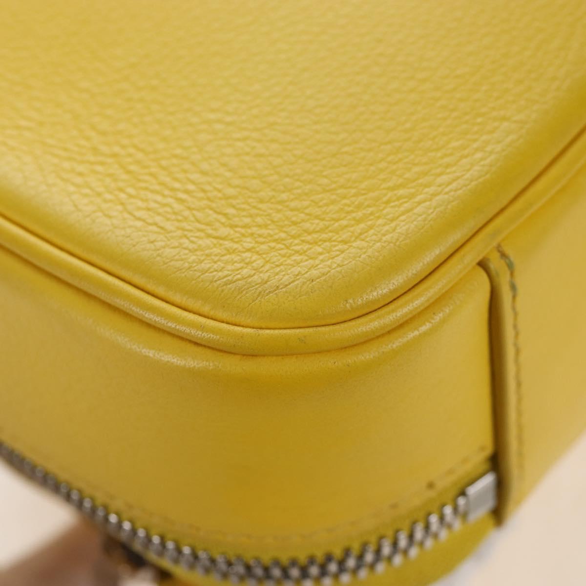 LOUIS VUITTON Utility Cross Body Bag Leather Yellow M58652 LV Auth 210243V