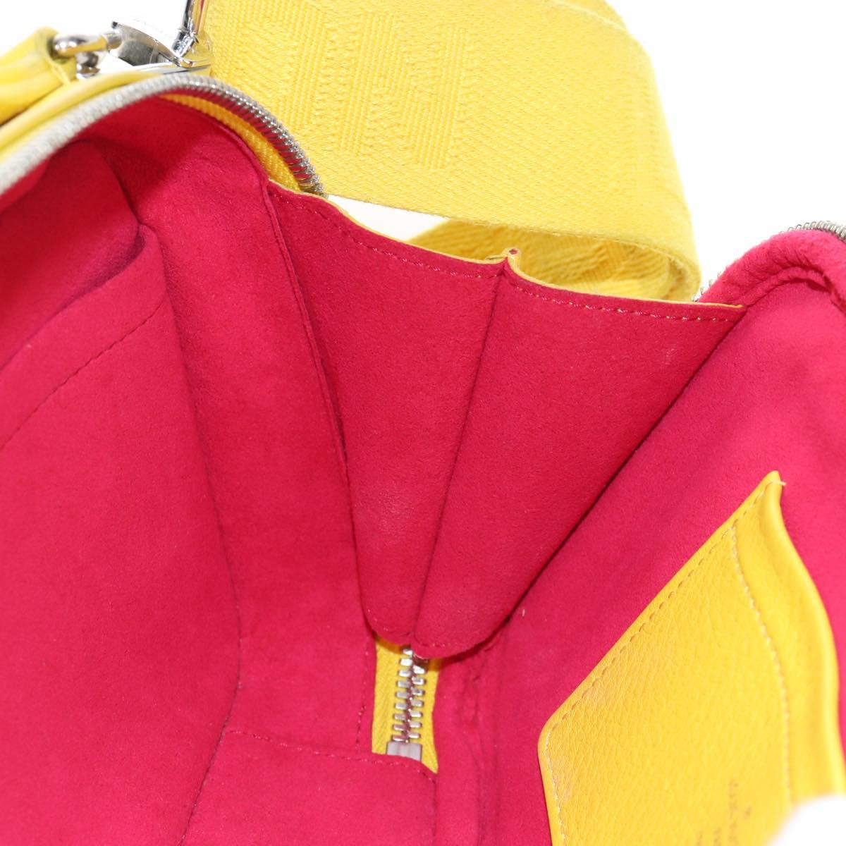 LOUIS VUITTON Utility Cross Body Bag Leather Yellow M58652 LV Auth 210243V