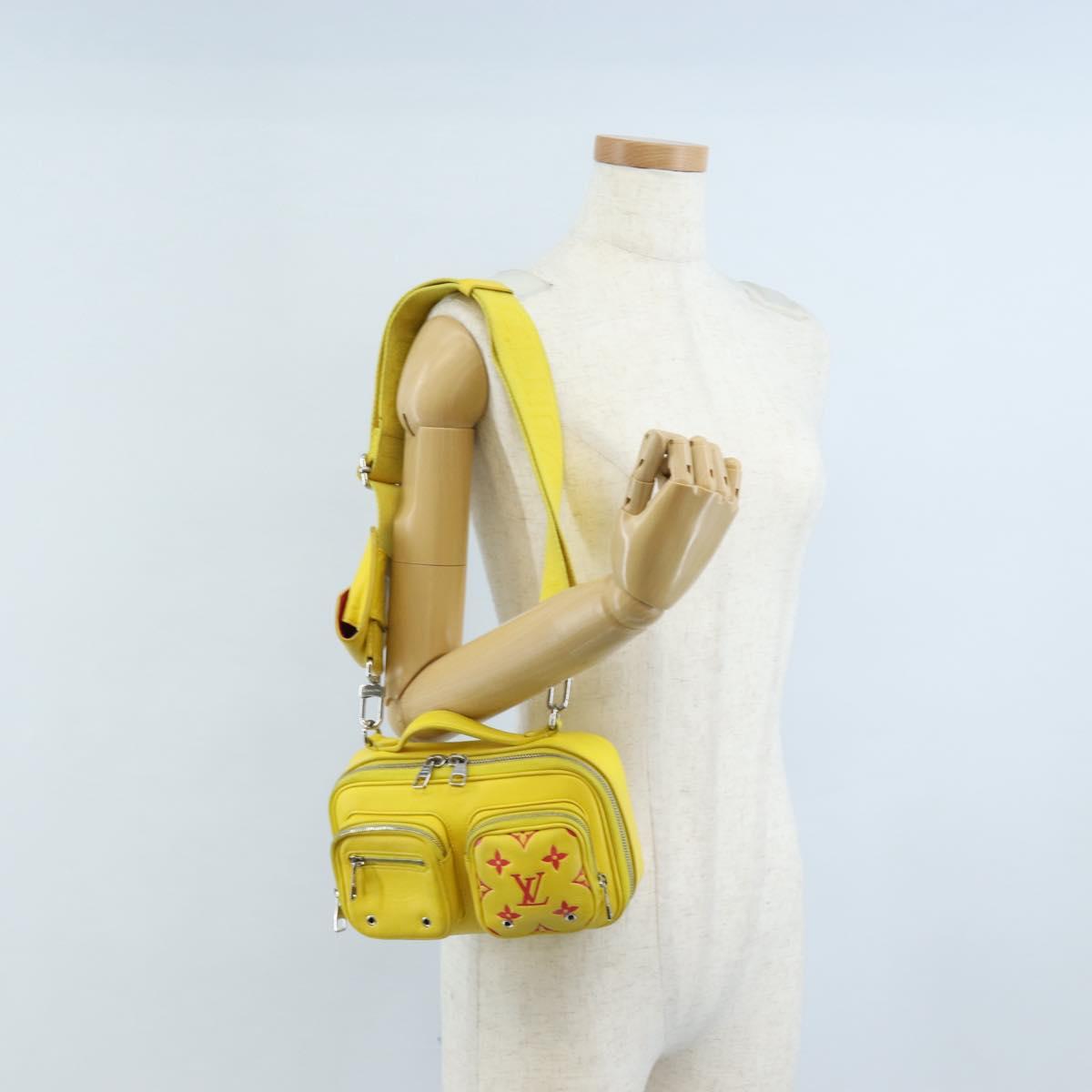 LOUIS VUITTON Utility Cross Body Bag Leather Yellow M58652 LV Auth 210243V