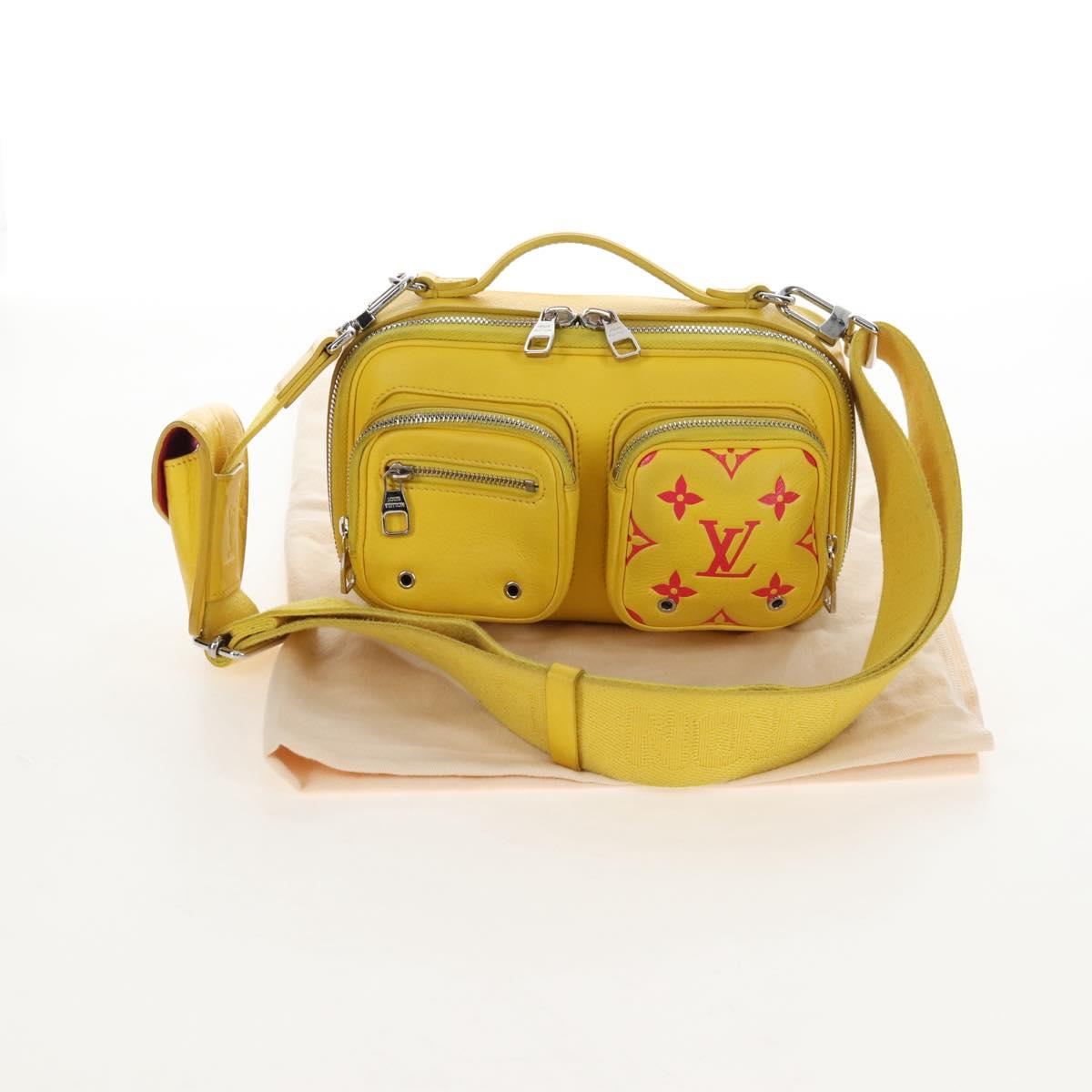 LOUIS VUITTON Utility Cross Body Bag Leather Yellow M58652 LV Auth 210243V