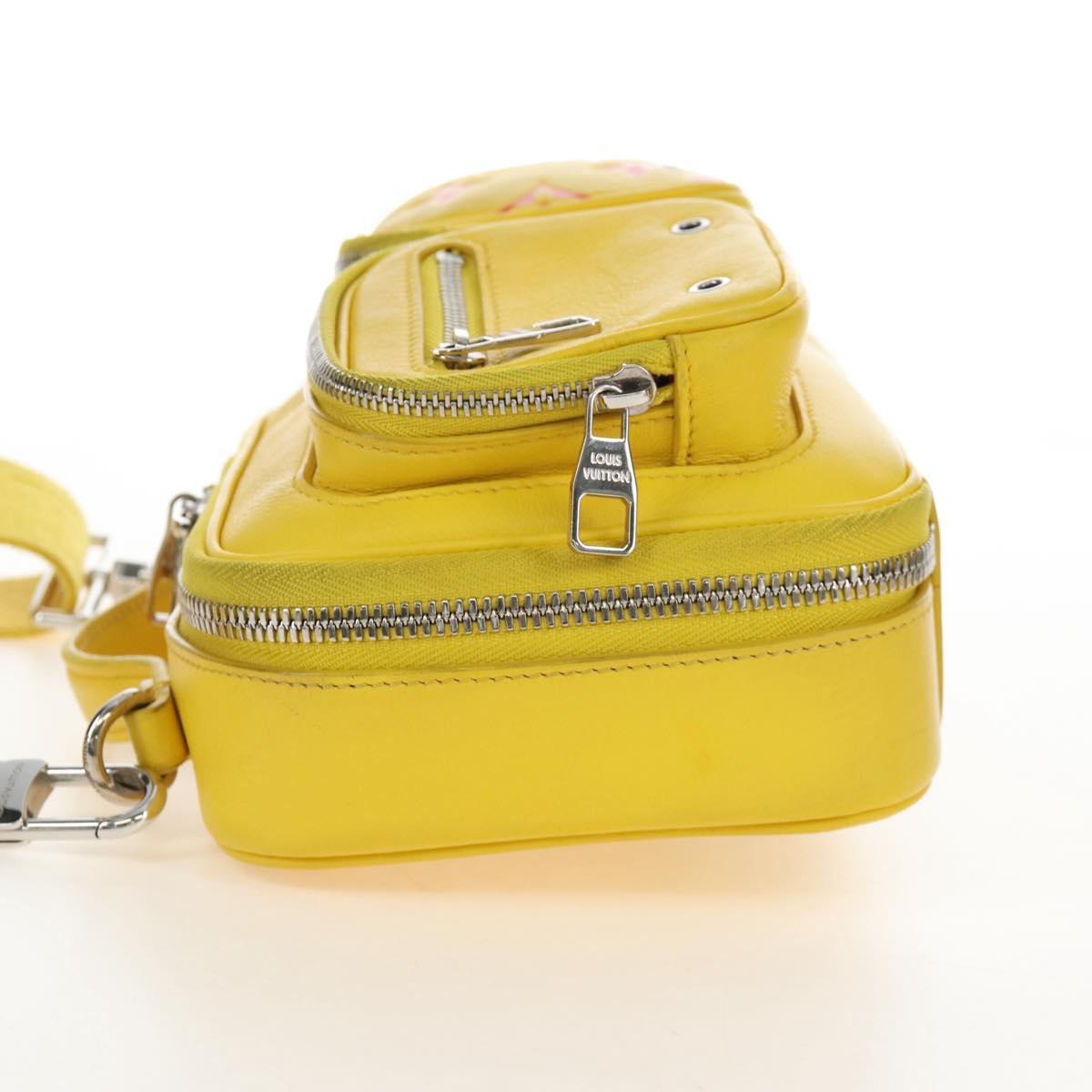LOUIS VUITTON Utility Cross Body Bag Leather Yellow M58652 LV Auth 210243V