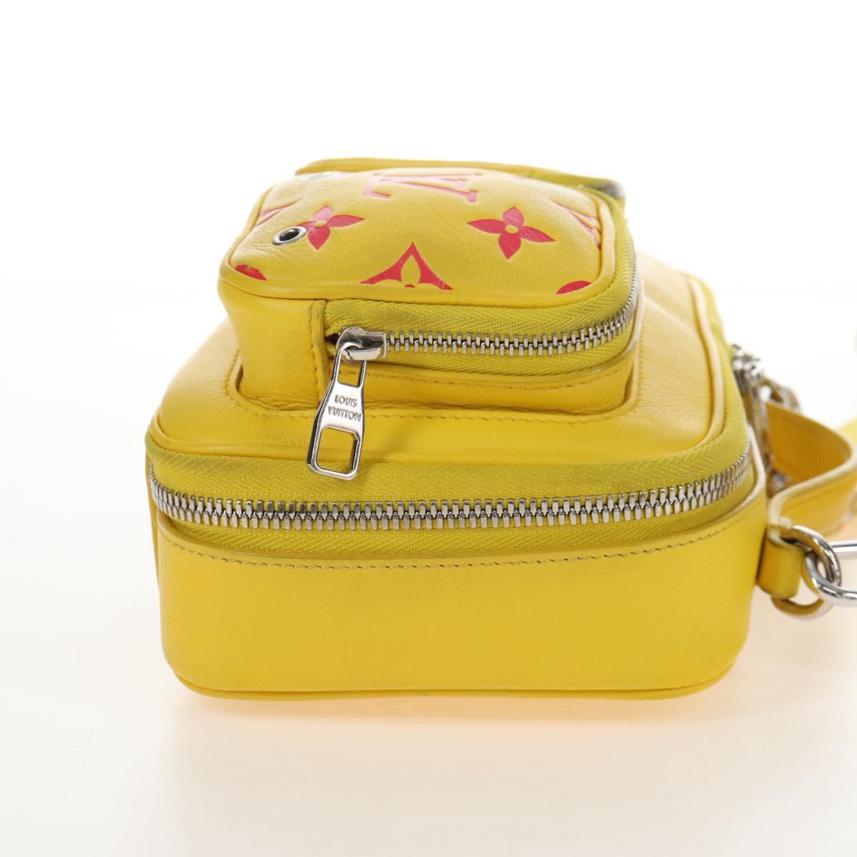 LOUIS VUITTON Utility Cross Body Bag Leather Yellow M58652 LV Auth 210243V