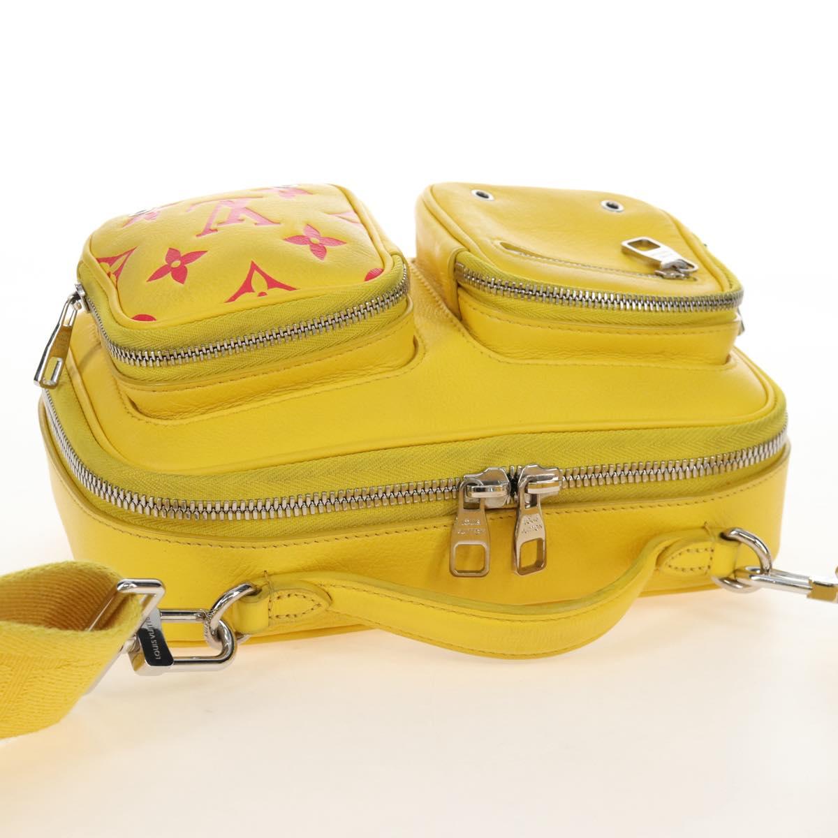LOUIS VUITTON Utility Cross Body Bag Leather Yellow M58652 LV Auth 210243V