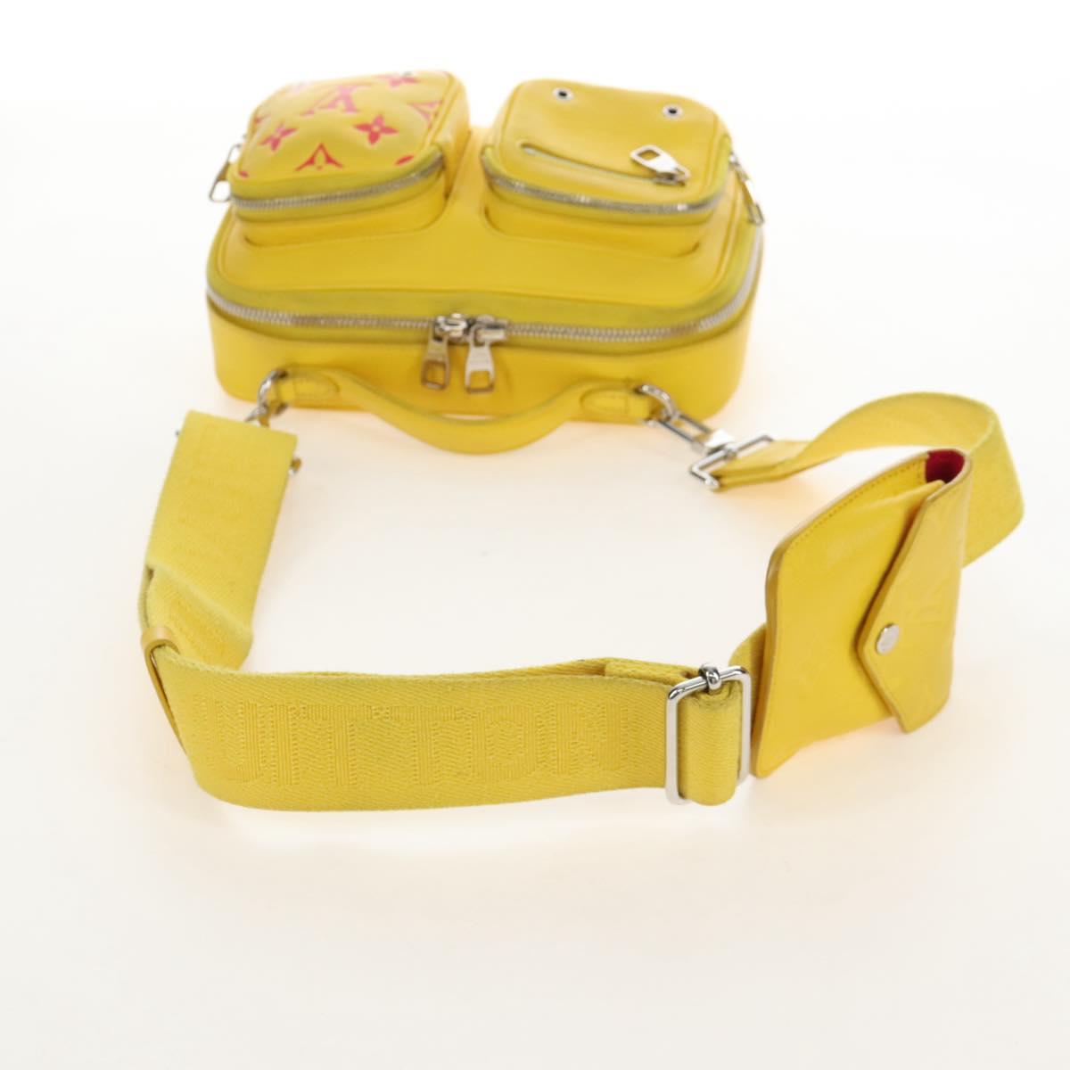 LOUIS VUITTON Utility Cross Body Bag Leather Yellow M58652 LV Auth 210243V