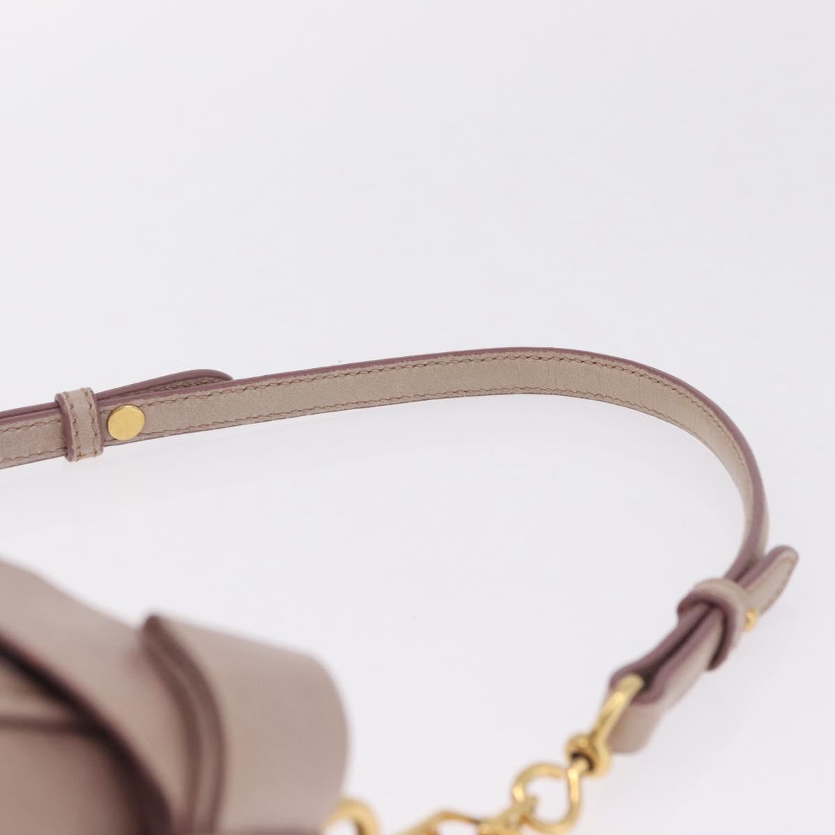 Miu Miu Shoulder Bag Vitellolux Pink Gold Auth 210245A