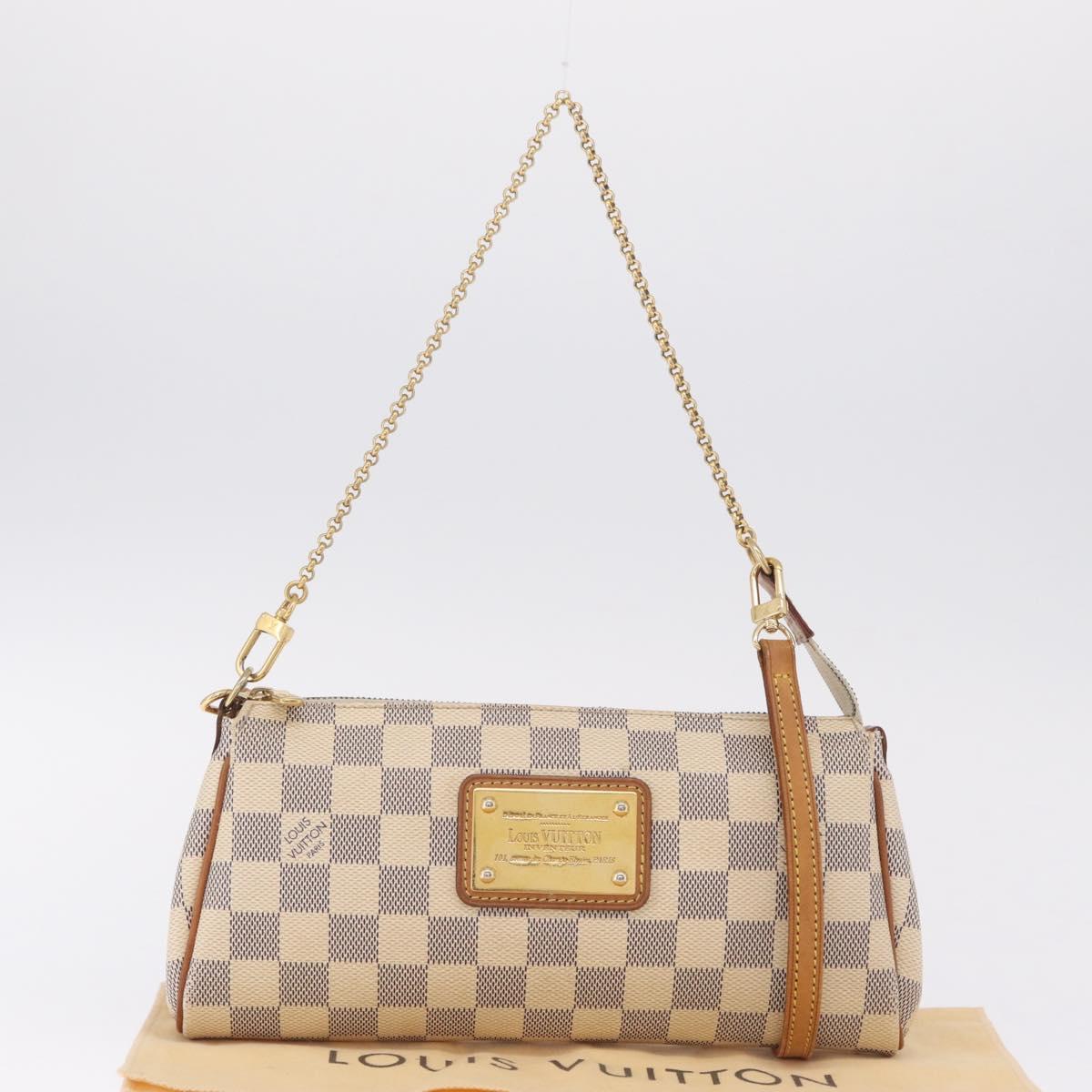LOUIS VUITTON Damier Azur Eva Shoulder Bag 2way N55214 LV Auth 210254A