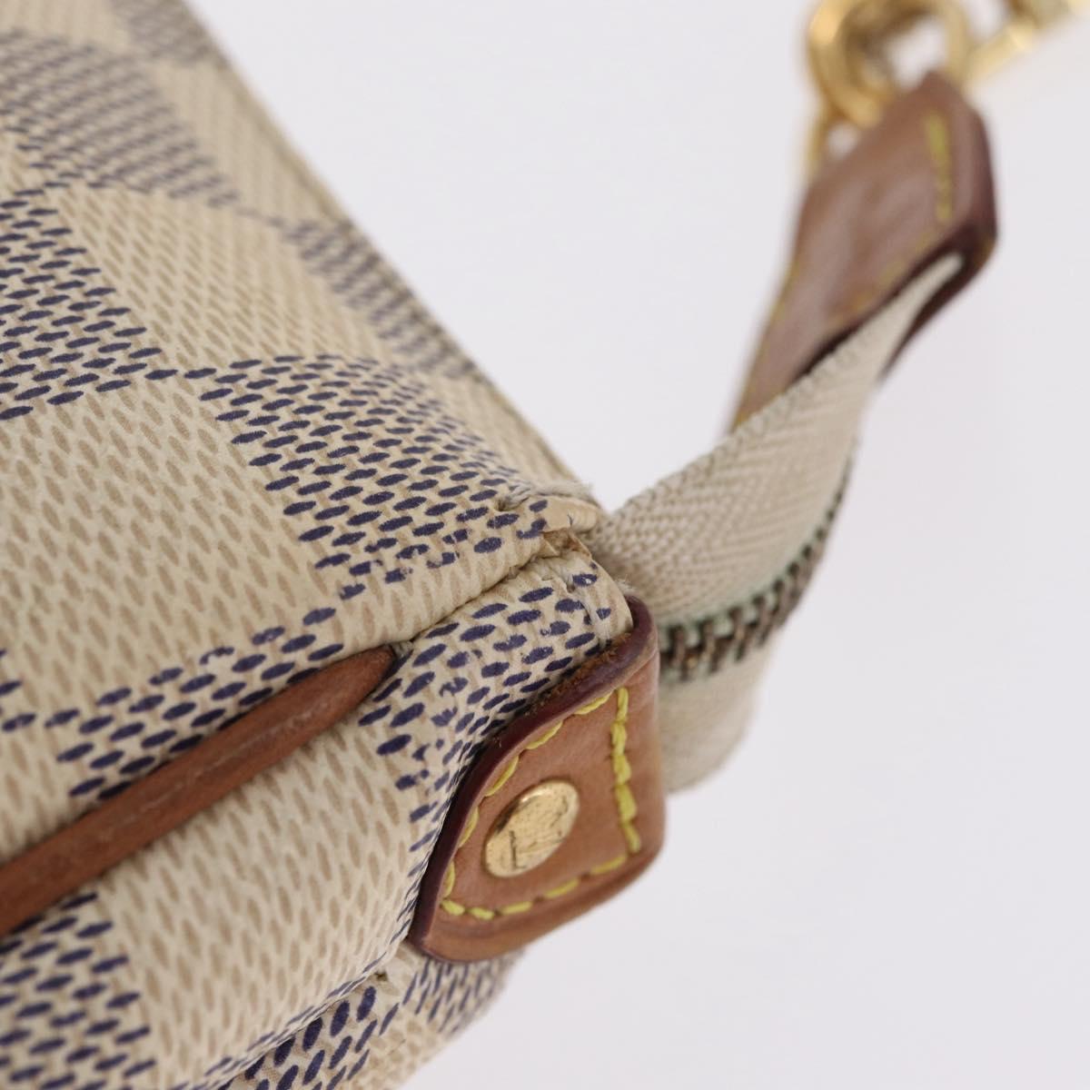 LOUIS VUITTON Damier Azur Eva Shoulder Bag 2way N55214 LV Auth 210254A