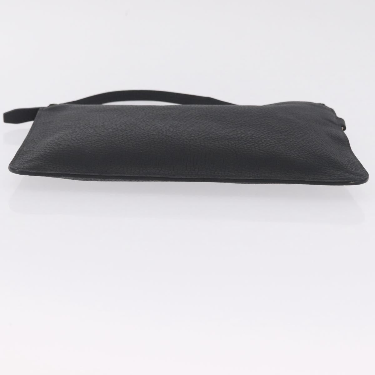 LOUIS VUITTON Cabalite Pouch Leather Black Silver LV Auth 210280A