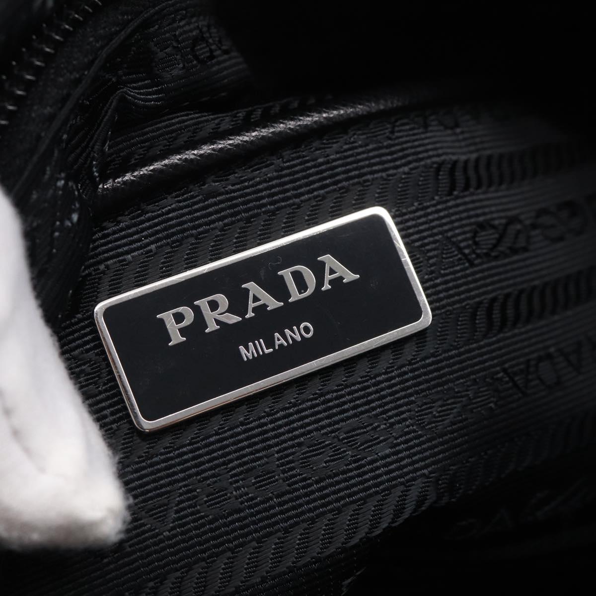 PRADA Tote Bag Nylon 2way Purple Silver Auth 210285A
