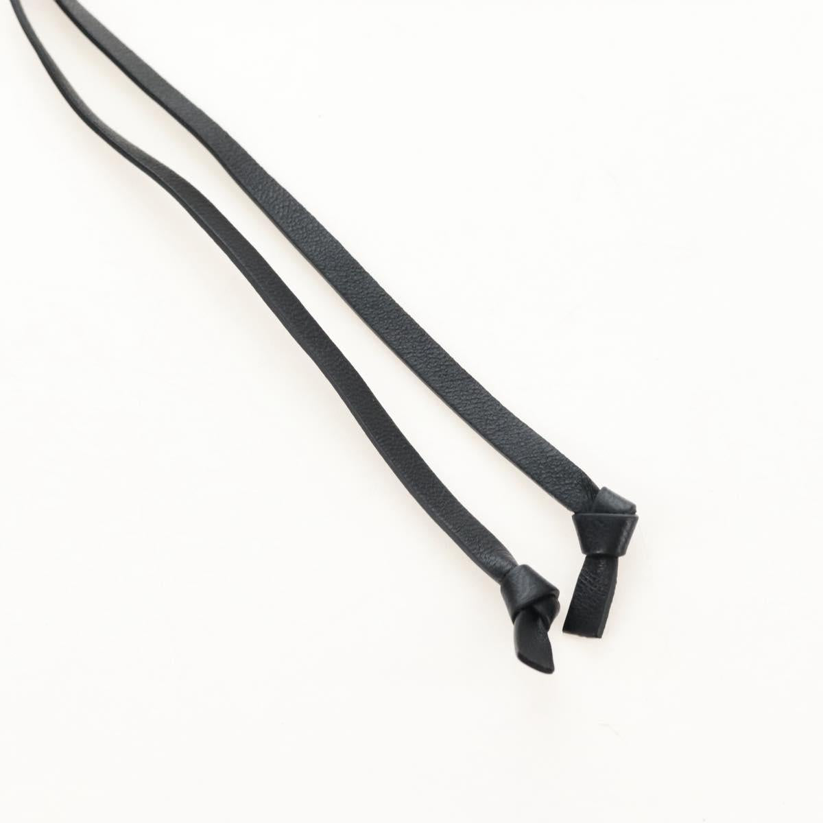 Chloe Chain Arlene Shoulder Bag Leather 2way Black Gold Auth 210301V