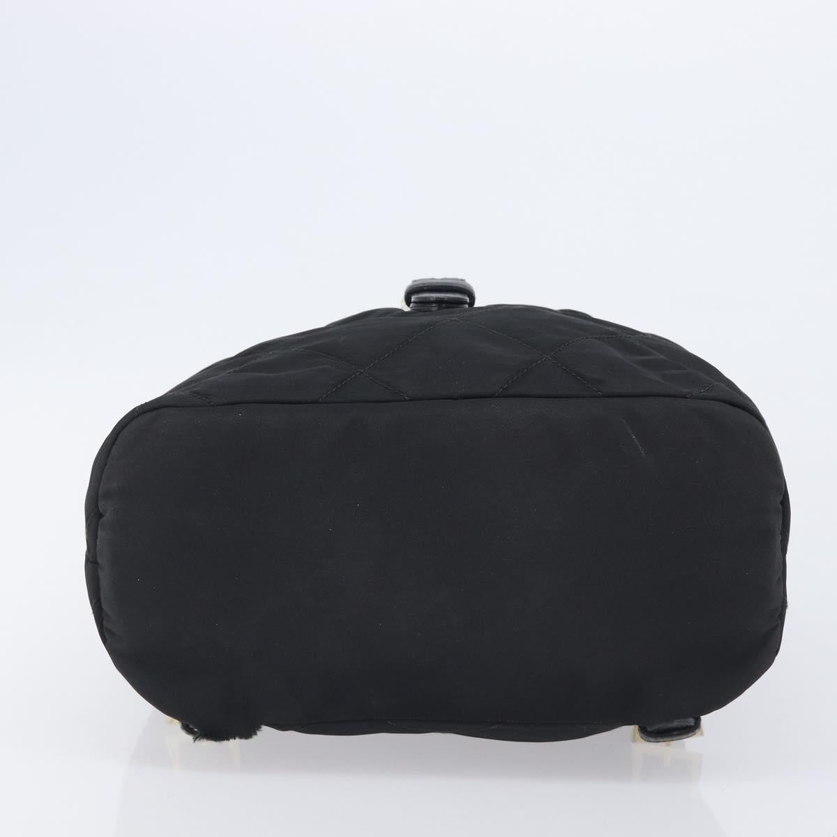 PRADA Backpack Nylon Black Gold Auth 210304