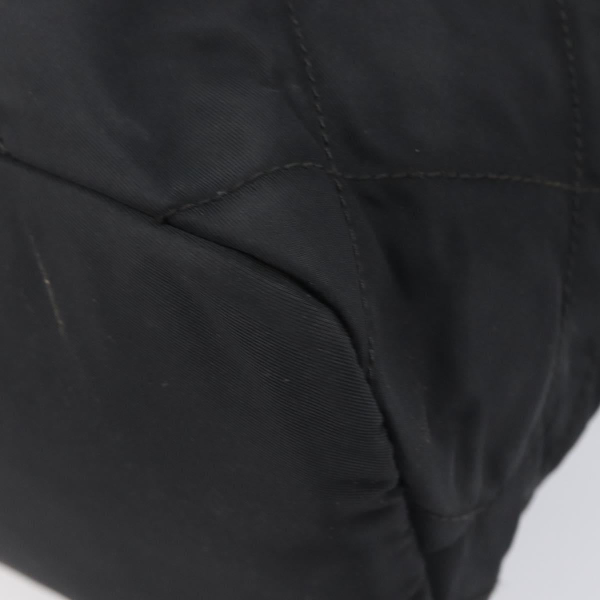 PRADA Backpack Nylon Black Gold Auth 210304