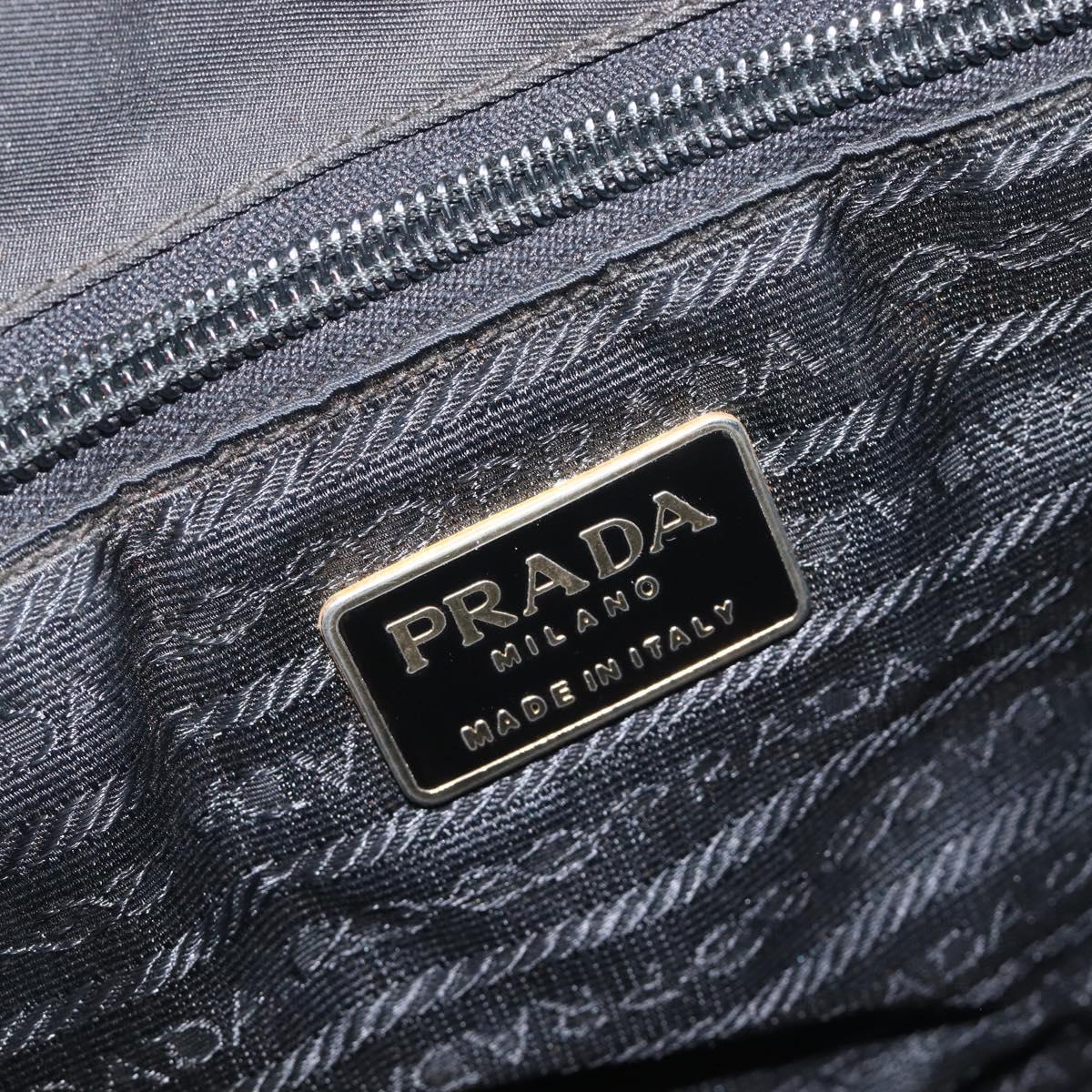 PRADA Backpack Nylon Black Gold Auth 210304