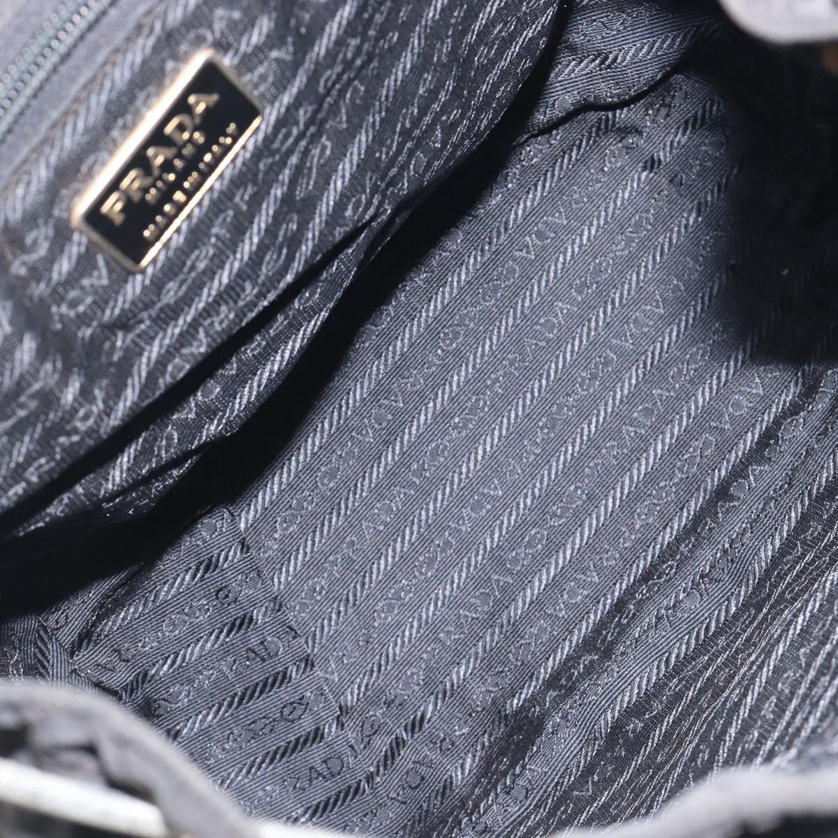 PRADA Backpack Nylon Black Gold Auth 210304