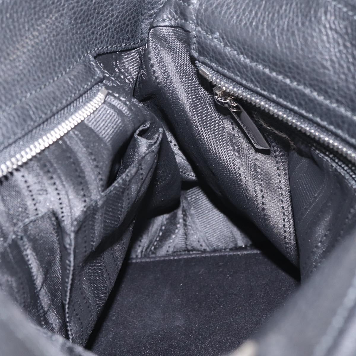 Salvatore Ferragamo Sofia Gancini Bag Leather 2way Black Silver Auth 210322V