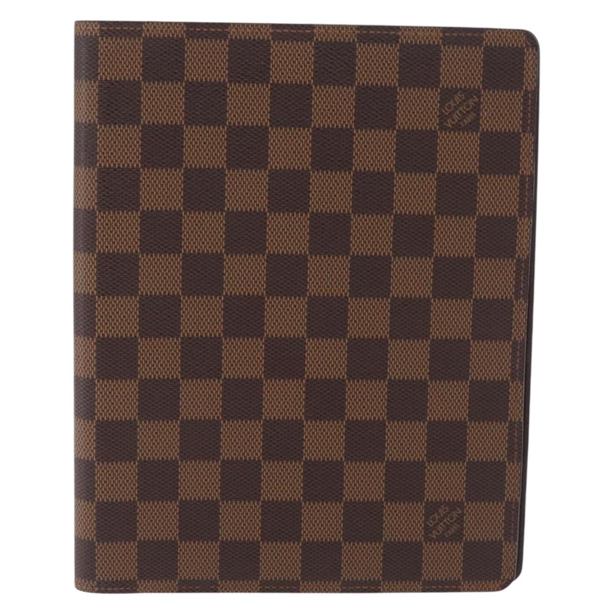 LOUIS VUITTON Damier Ebene Agenda Bureau Day Planner Cover R20702 Auth 210330A