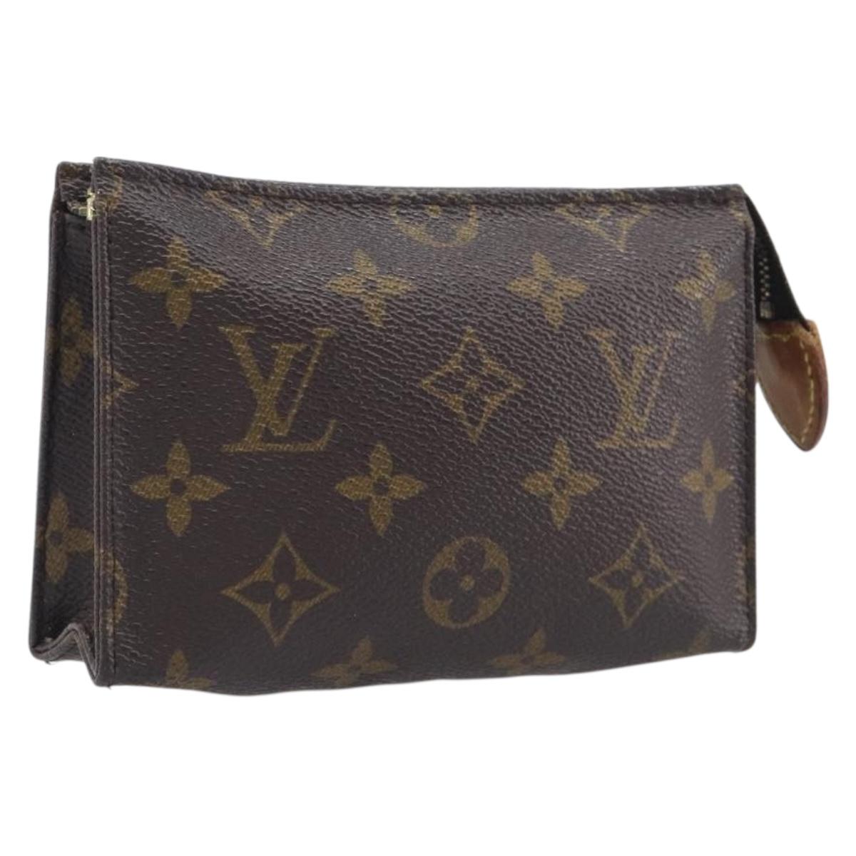 LOUIS VUITTON Monogram Poche Toilette 15 Pouch M47546 LV Auth 210331