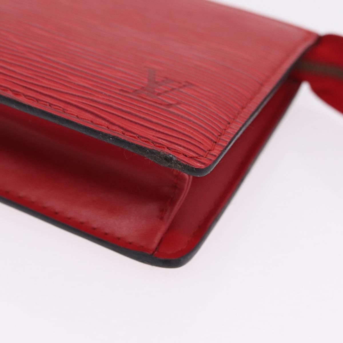 LOUIS VUITTON Epi Poche Toilette 15 Pouch Red LV Auth 210333