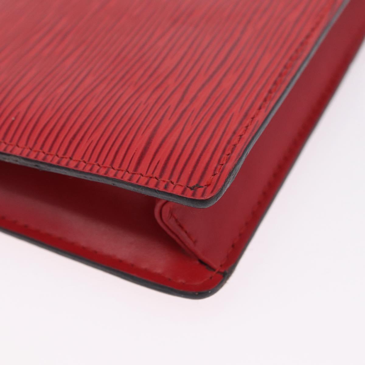 LOUIS VUITTON Epi Poche Toilette 15 Pouch Red LV Auth 210333