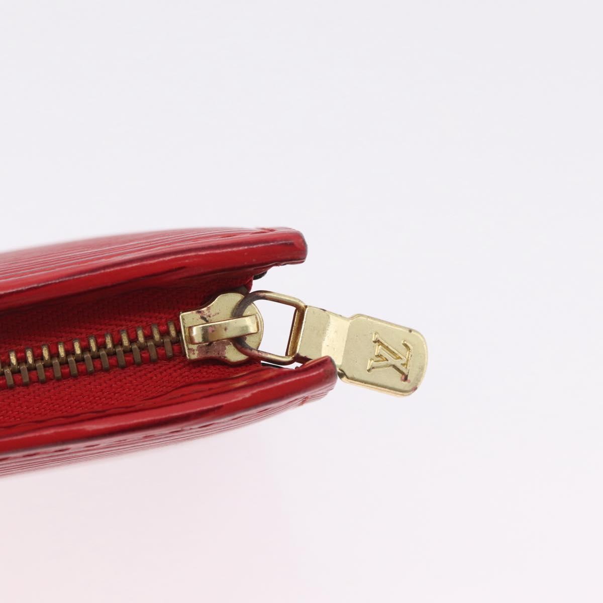 LOUIS VUITTON Epi Poche Toilette 15 Pouch Red LV Auth 210333