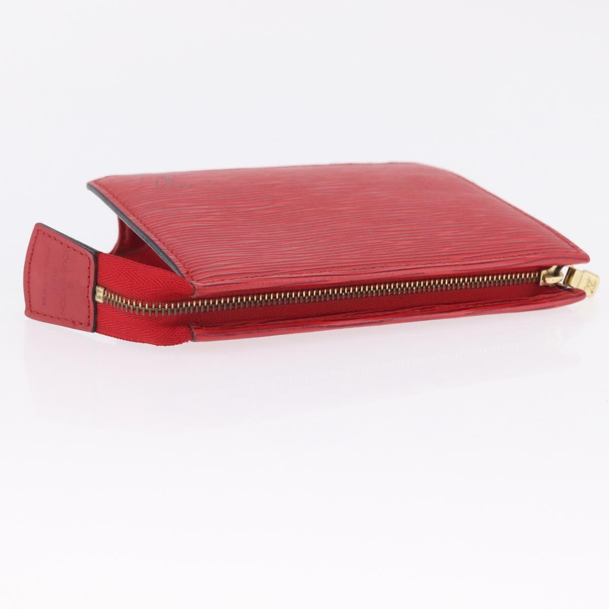 LOUIS VUITTON Epi Poche Toilette 15 Pouch Red LV Auth 210333