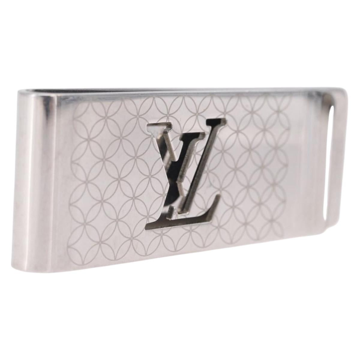 LOUIS VUITTON Pans Billets Champs Elysees Money Clip Silver M65041 Auth 210336A
