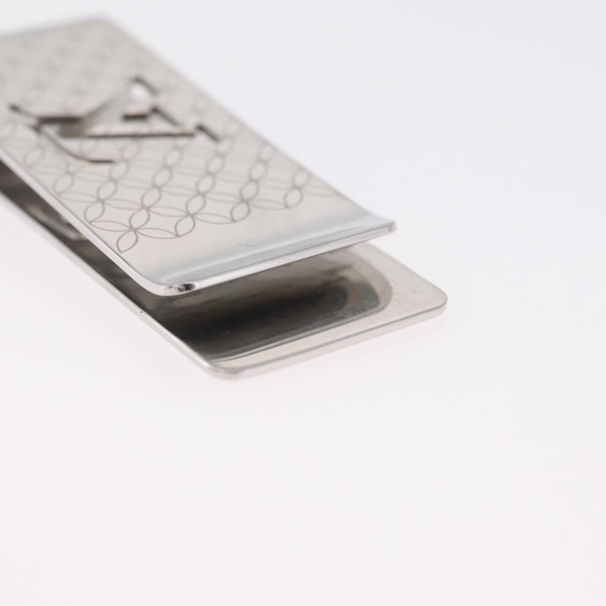 LOUIS VUITTON Pans Billets Champs Elysees Money Clip Silver M65041 Auth 210336A