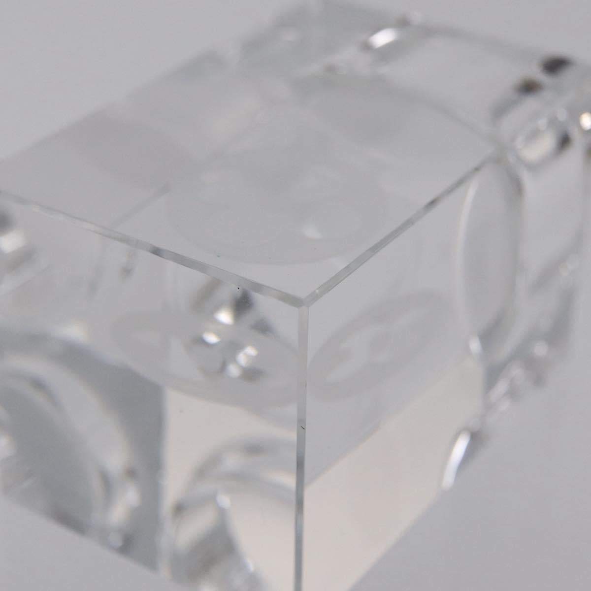 LOUIS VUITTON Candle Stand Glass Clear LV Auth 210339M