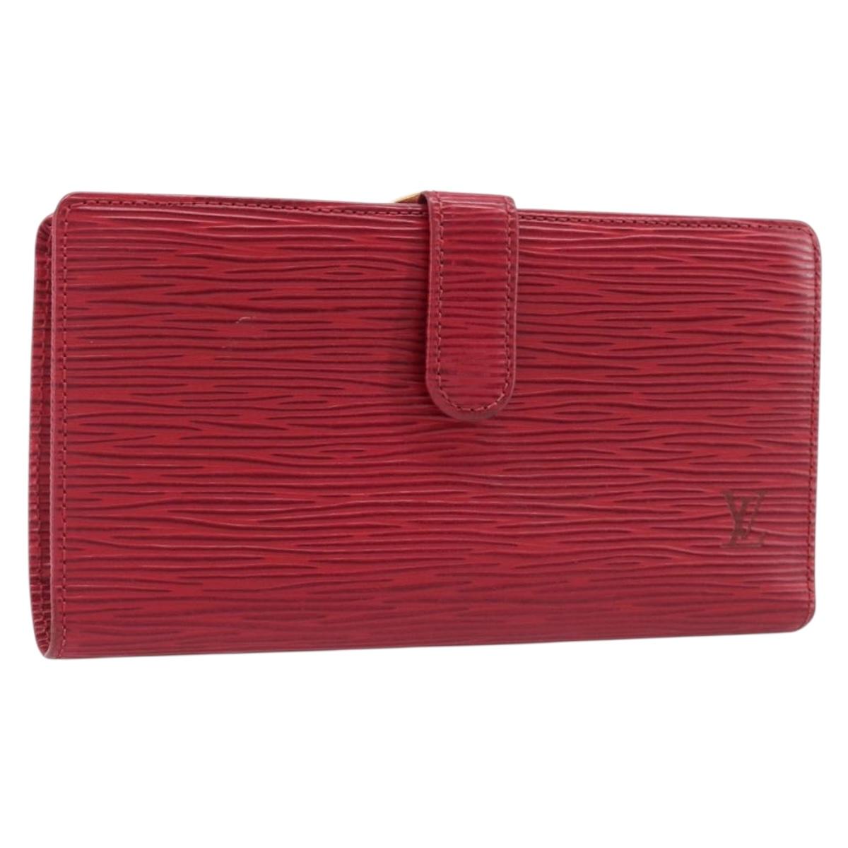 LOUIS VUITTON Epi Continental Viennois Long Wallet Red M63257 LV Auth 210340A