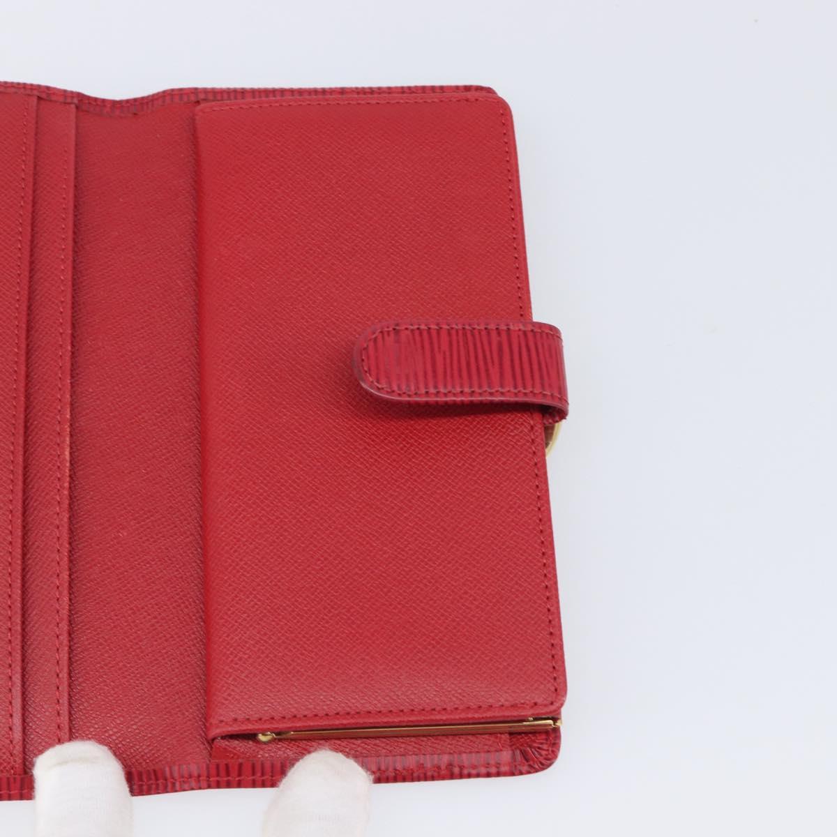 LOUIS VUITTON Epi Continental Viennois Long Wallet Red M63257 LV Auth 210340A