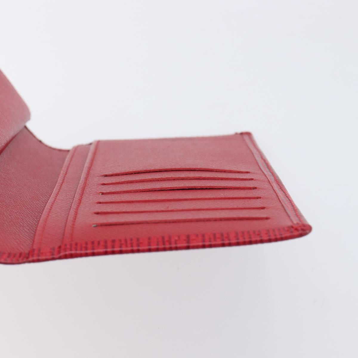 LOUIS VUITTON Epi Continental Viennois Long Wallet Red M63257 LV Auth 210340A