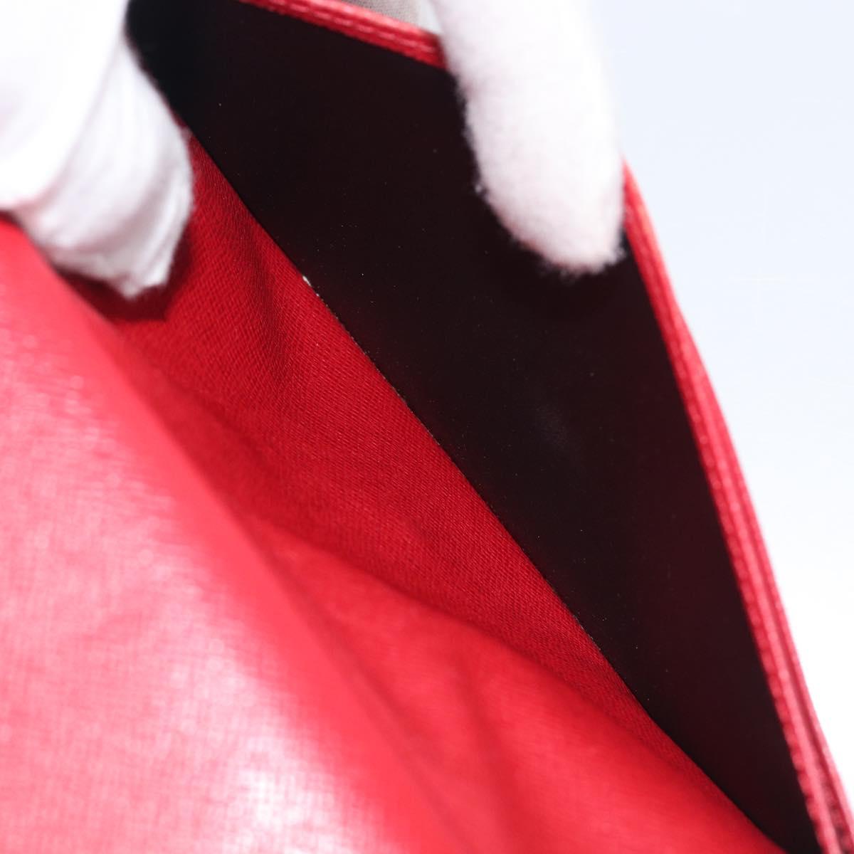 LOUIS VUITTON Epi Continental Viennois Long Wallet Red M63257 LV Auth 210340A