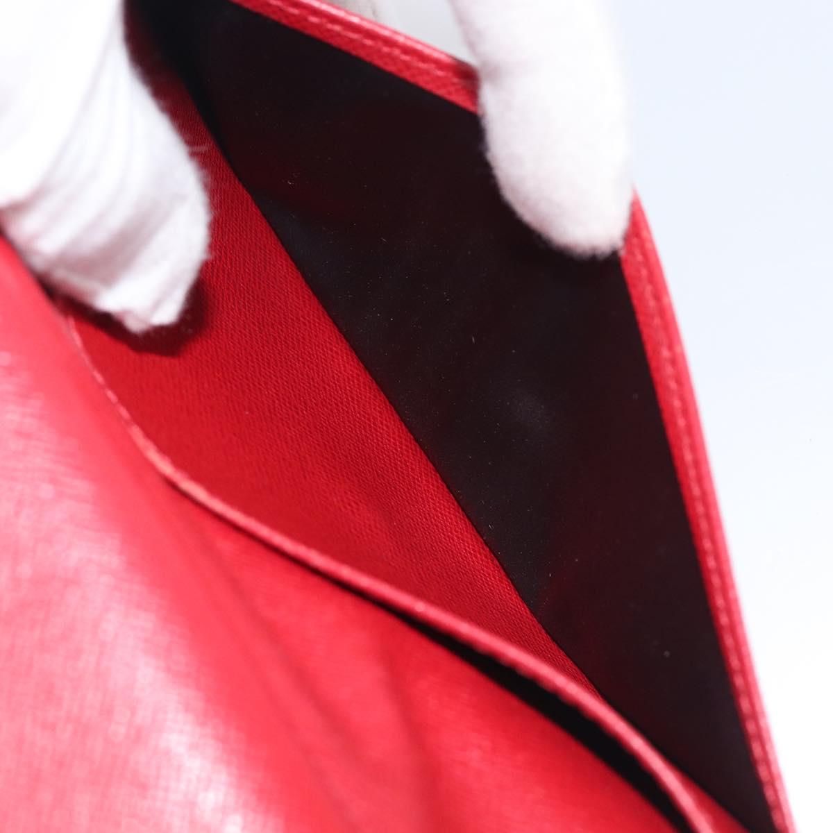 LOUIS VUITTON Epi Continental Viennois Long Wallet Red M63257 LV Auth 210340A