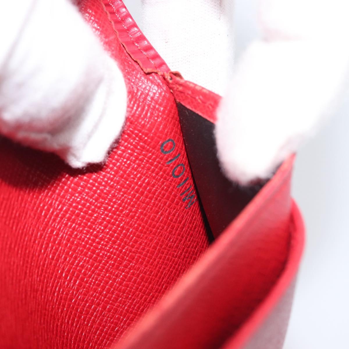 LOUIS VUITTON Epi Continental Viennois Long Wallet Red M63257 LV Auth 210340A
