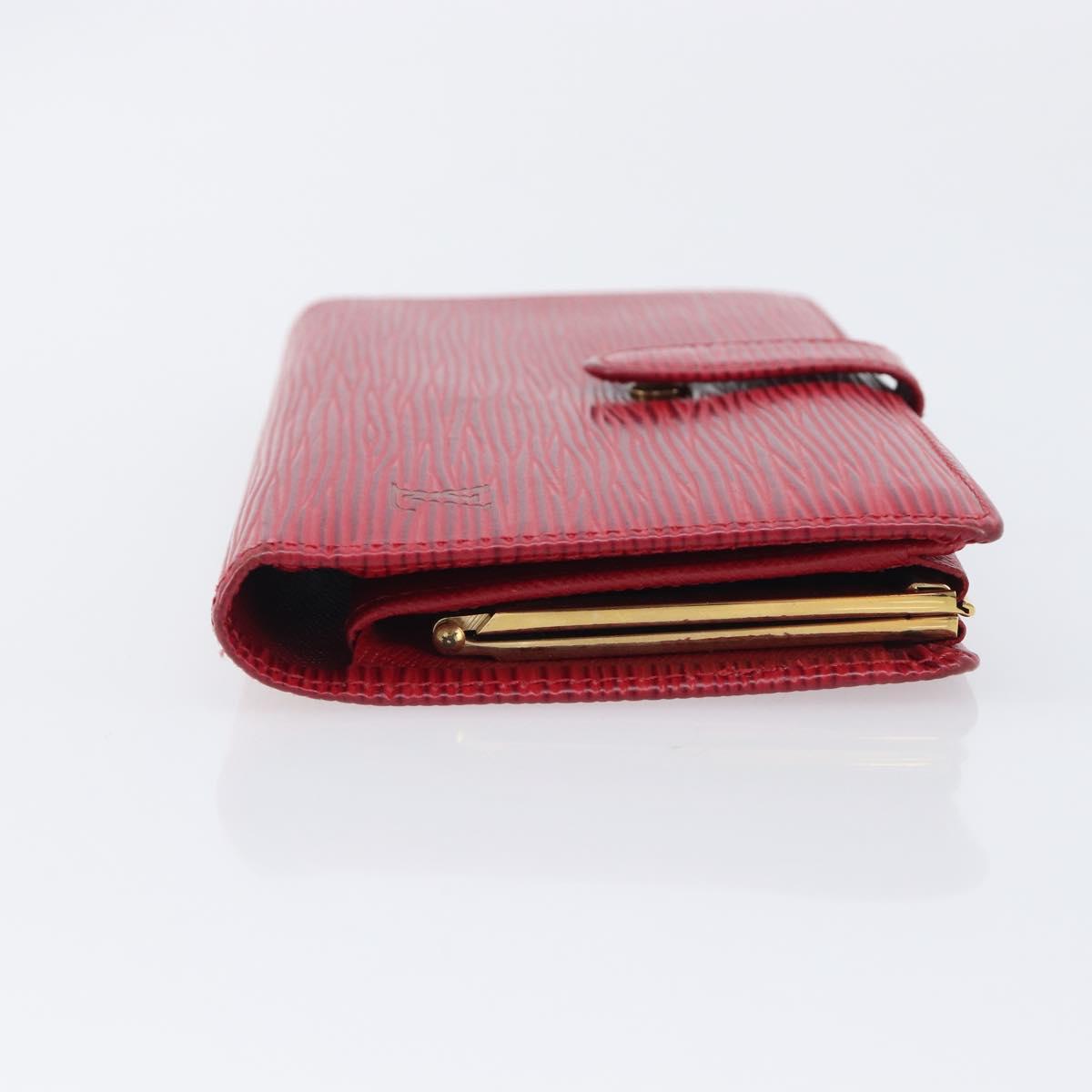 LOUIS VUITTON Epi Continental Viennois Long Wallet Red M63257 LV Auth 210340A