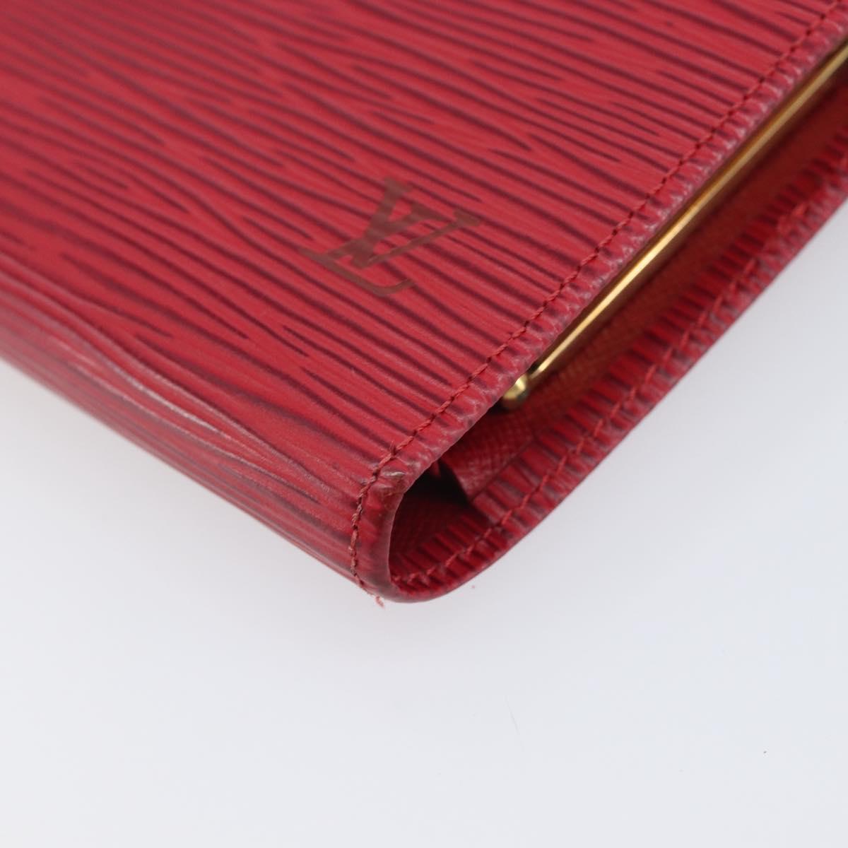 LOUIS VUITTON Epi Continental Viennois Long Wallet Red M63257 LV Auth 210340A