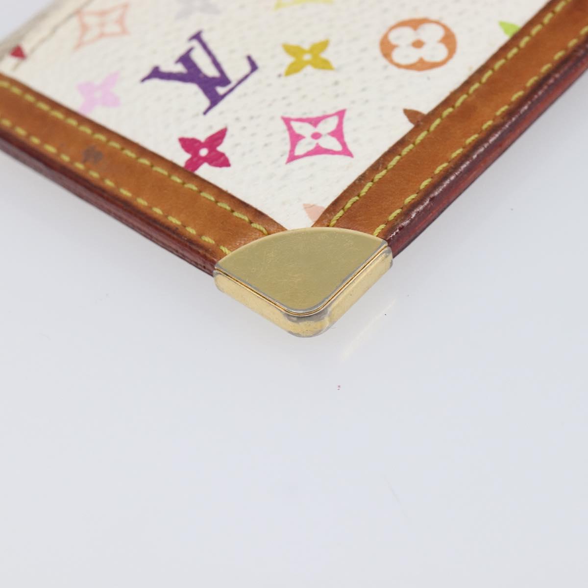 LOUIS VUITTON Monogram Multicolor Pochette Cles Purse White M92655 Auth 210347