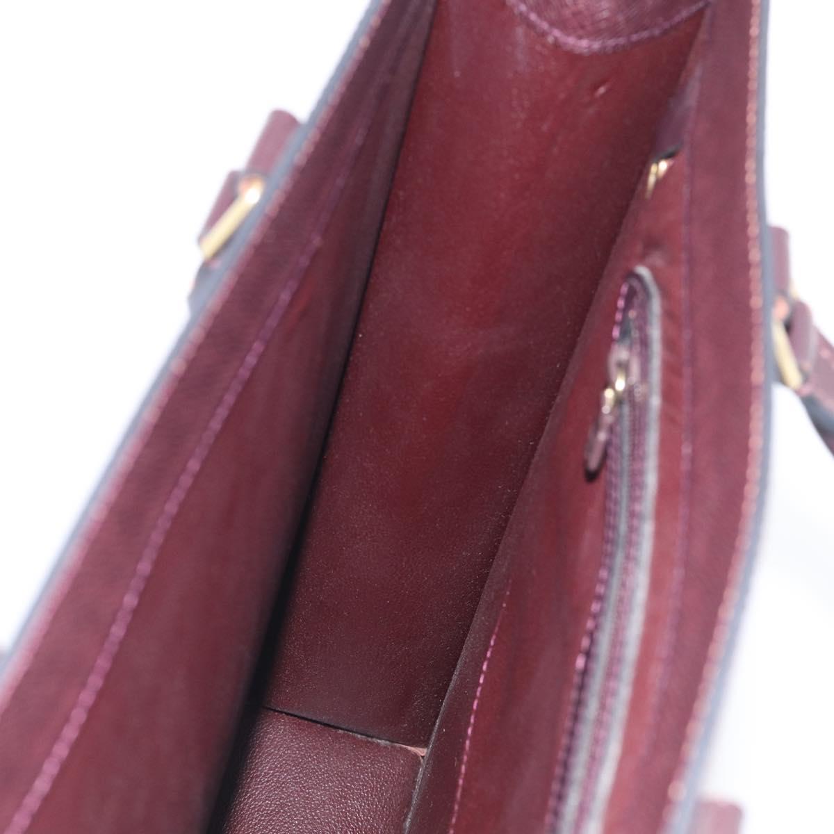 LOUIS VUITTON Taiga Sac Plat Hand Bag Acajou LV Auth 210365A