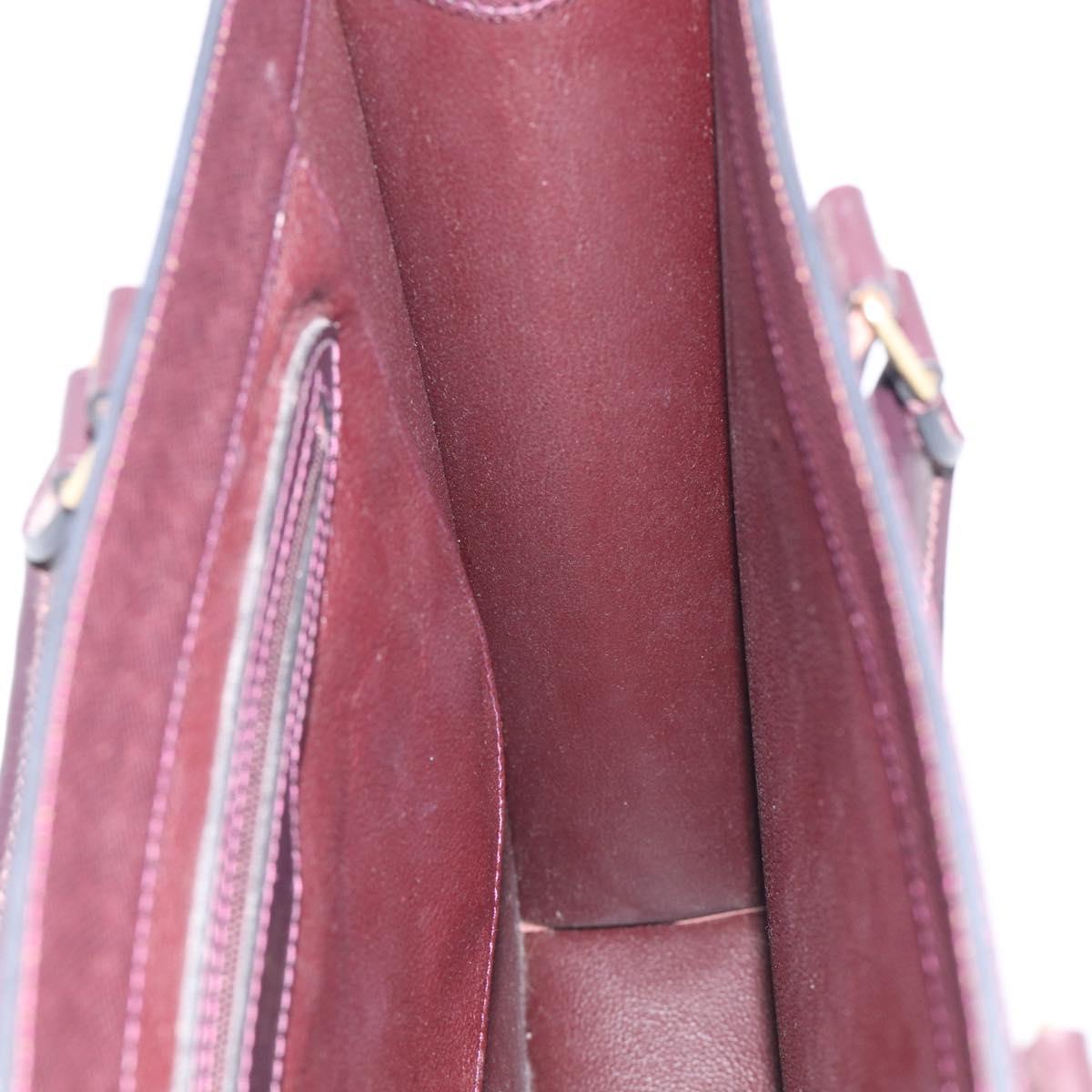 LOUIS VUITTON Taiga Sac Plat Hand Bag Acajou LV Auth 210365A