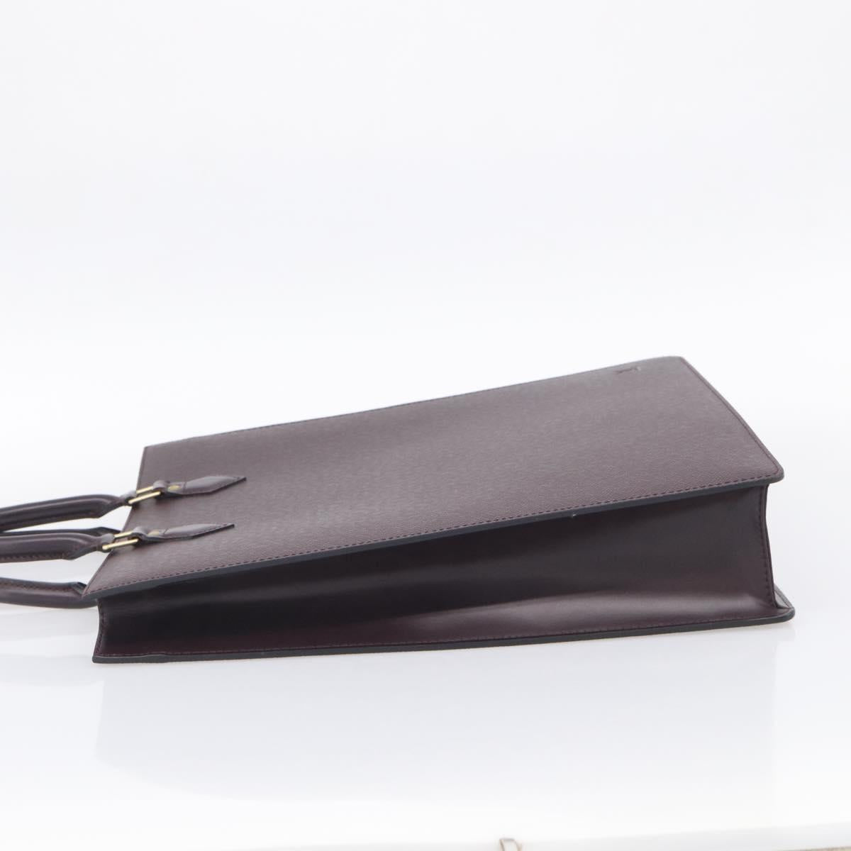 LOUIS VUITTON Taiga Sac Plat Hand Bag Acajou LV Auth 210365A