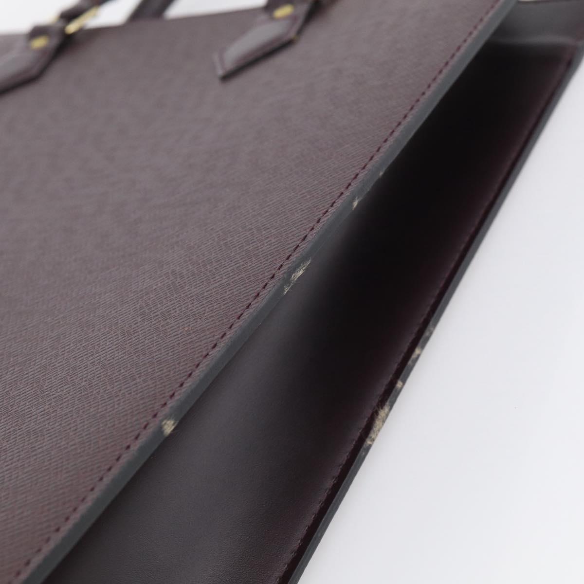 LOUIS VUITTON Taiga Sac Plat Hand Bag Acajou LV Auth 210365A