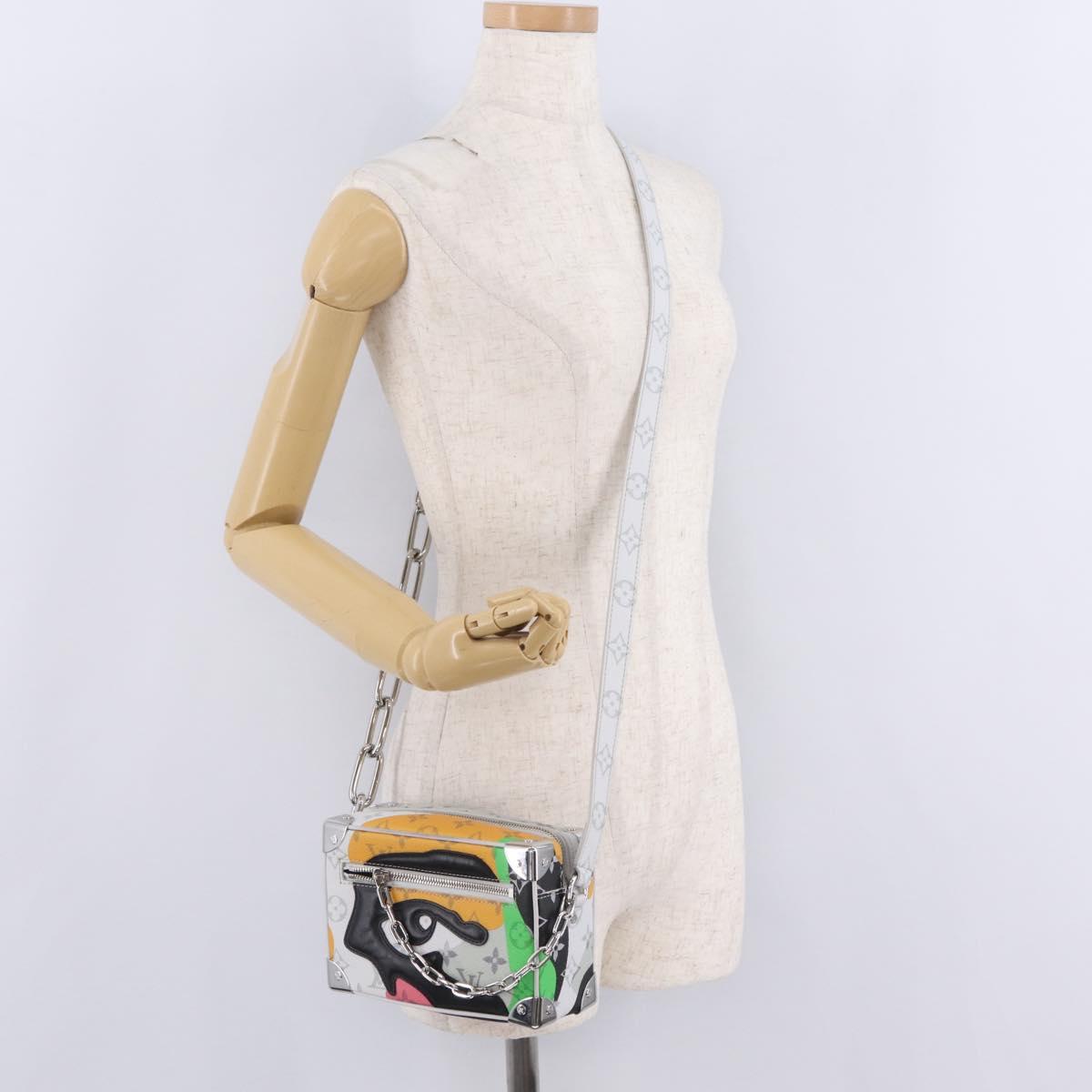 LOUIS VUITTON Monogram LV Portrait Mini Soft Trunk White M23144 Auth 210367SAM
