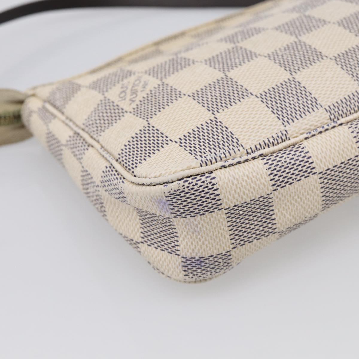LOUIS VUITTON Damier Azur Pochette Accessoires Pouch N51986 LV Auth 210369