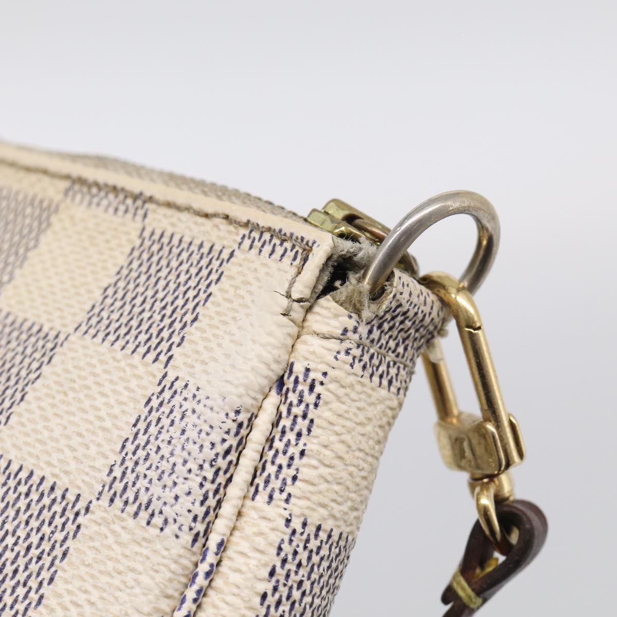 LOUIS VUITTON Damier Azur Pochette Accessoires Pouch N51986 LV Auth 210369