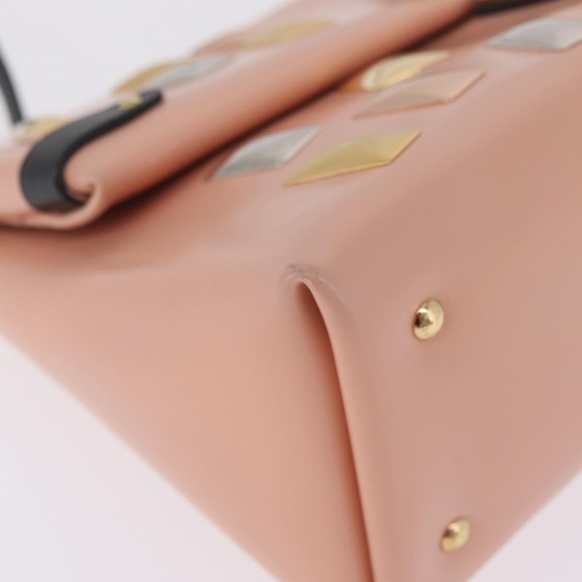 LOUIS VUITTON Sac Triangle Limited Edition PM Bag Leather Pink LV Auth 210370M