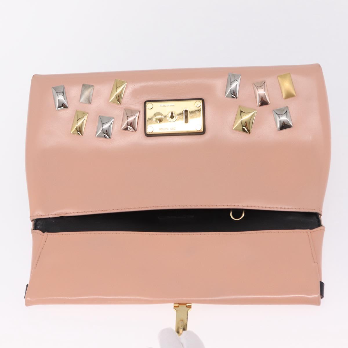 LOUIS VUITTON Sac Triangle Limited Edition PM Bag Leather Pink LV Auth 210370M