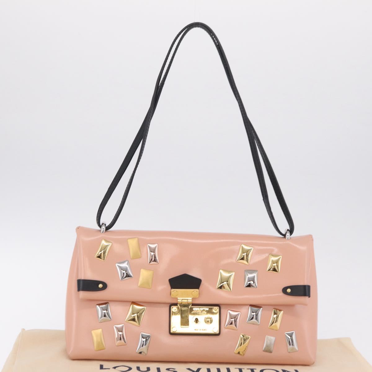 LOUIS VUITTON Sac Triangle Limited Edition PM Bag Leather Pink LV Auth 210370M