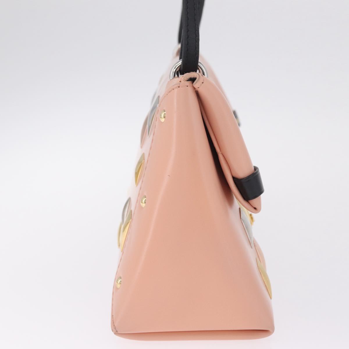 LOUIS VUITTON Sac Triangle Limited Edition PM Bag Leather Pink LV Auth 210370M