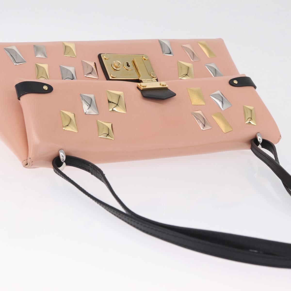 LOUIS VUITTON Sac Triangle Limited Edition PM Bag Leather Pink LV Auth 210370M